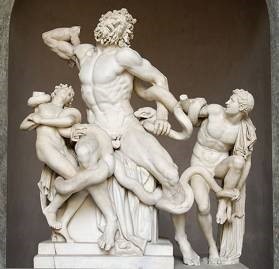 Laocoon Group, Roman copy of Greek original, Vatican Museum, Rome.